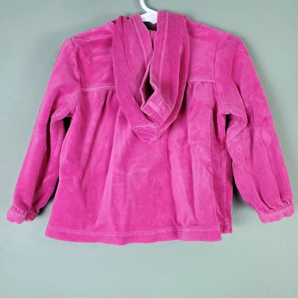 Gymboree Fall Forest Pink Velour Hoodie Size 3T